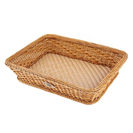 ตะกร้าเหลี่ยมเตี้ย MONARCH 36x23x7 ซม. สีน้ำตาล_1