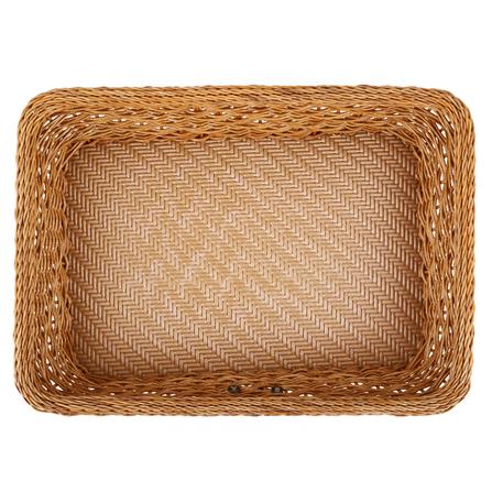 ตะกร้าเหลี่ยมเตี้ย MONARCH 36x23x7 ซม. สีน้ำตาล_2