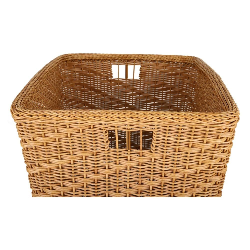 ตะกร้าผ้าเหลี่ยม MONARCH 47x34x40 ซม. สีน้ำตาล