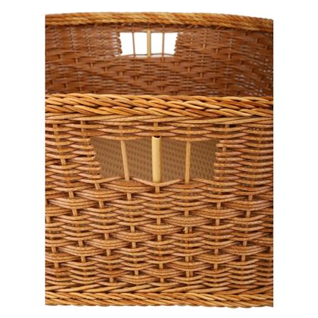ตะกร้าผ้าเหลี่ยม MONARCH 54x28x18 ซม. สีน้ำตาล_3