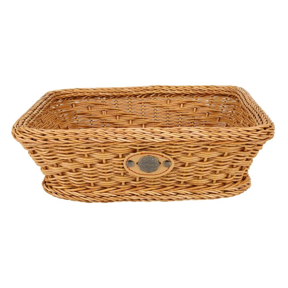 ตะกร้าเหลี่ยมเตี้ย MONARCH 30x30x10 ซม. สีน้ำตาล