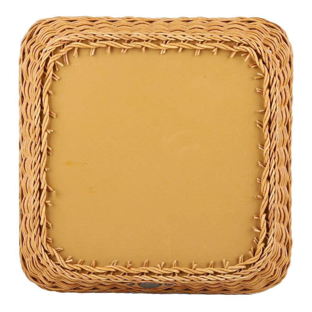 ตะกร้าเหลี่ยมเตี้ย MONARCH 30x30x10 ซม. สีน้ำตาล