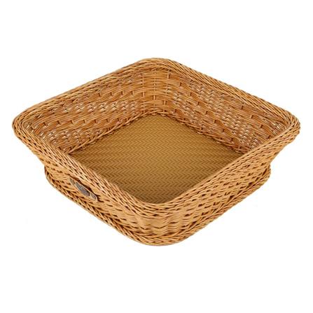 ตะกร้าเหลี่ยมเตี้ย MONARCH 30x30x10 ซม. สีน้ำตาล_1