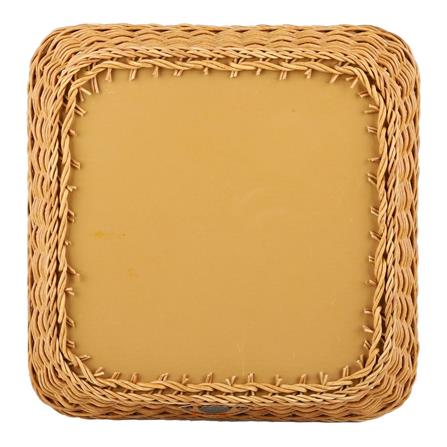 ตะกร้าเหลี่ยมเตี้ย MONARCH 30x30x10 ซม. สีน้ำตาล_2