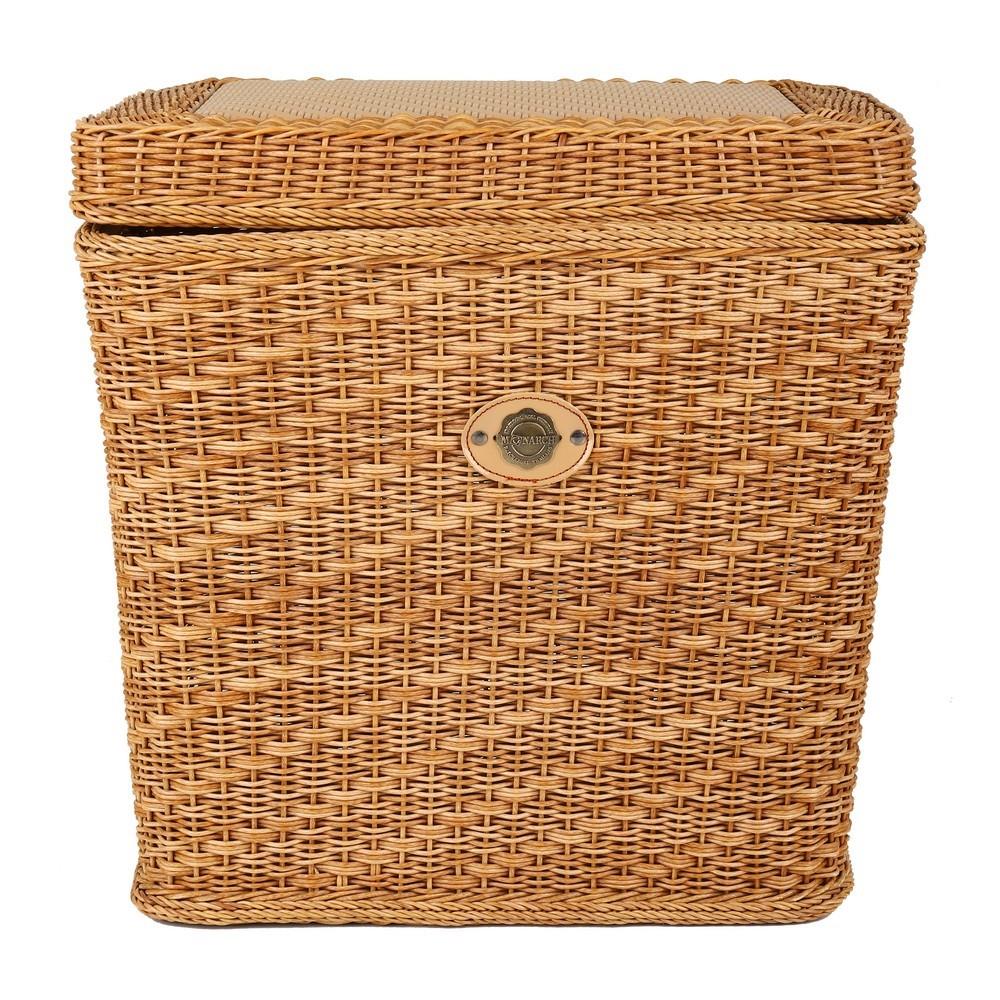 ตะกร้าผ้าเหลี่ยมมีฝา MONARCH 47x34x44 ซม. สีน้ำตาล