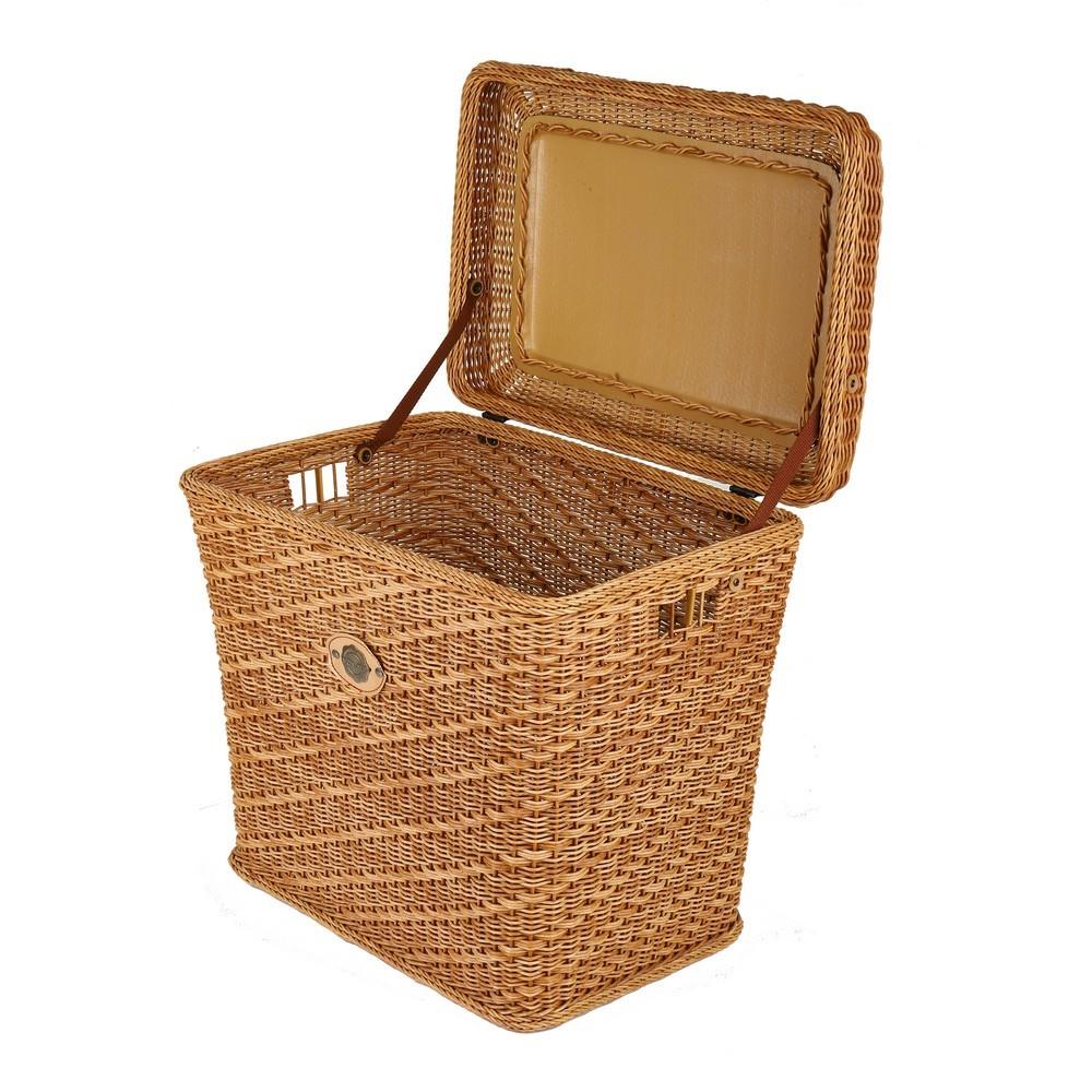 ตะกร้าผ้าเหลี่ยมมีฝา MONARCH 47x34x44 ซม. สีน้ำตาล