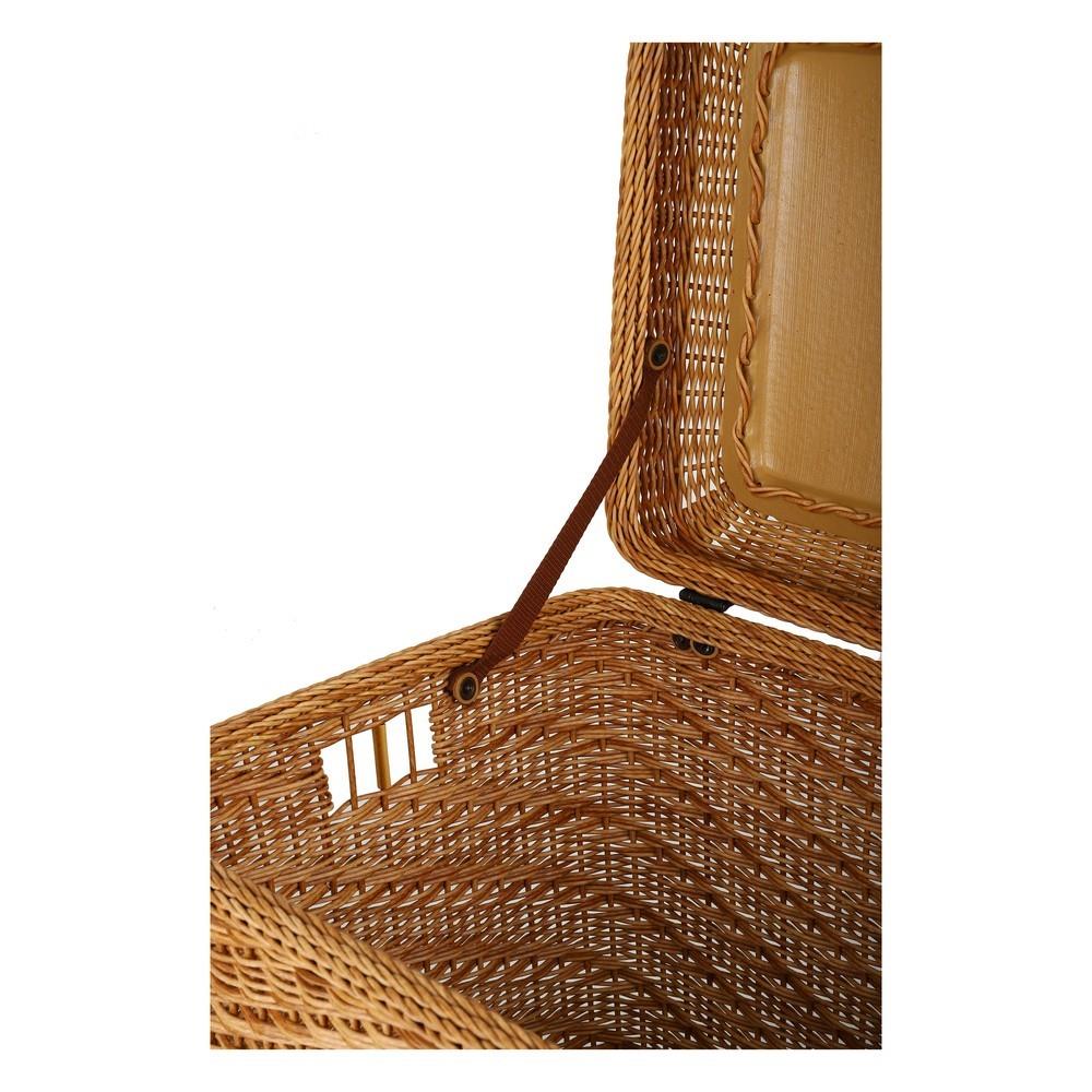 ตะกร้าผ้าเหลี่ยมมีฝา MONARCH 47x34x44 ซม. สีน้ำตาล