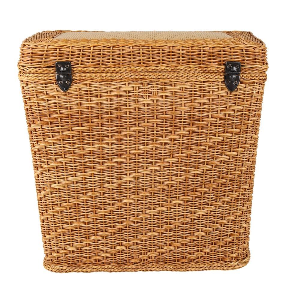 ตะกร้าผ้าเหลี่ยมมีฝา MONARCH 47x34x44 ซม. สีน้ำตาล