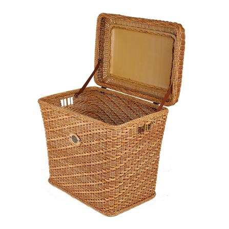 ตะกร้าผ้าเหลี่ยมมีฝา MONARCH 47x34x44 ซม. สีน้ำตาล_1