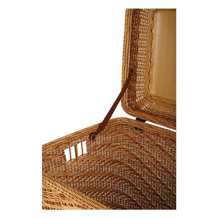 ตะกร้าผ้าเหลี่ยมมีฝา MONARCH 47x34x44 ซม. สีน้ำตาล_2