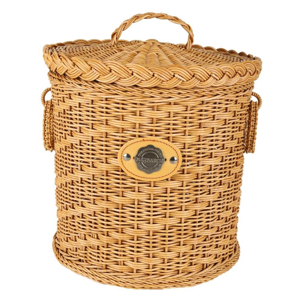 ตะกร้ากลมมีฝา MONARCH 29x29x28 ซม. สีน้ำตาล