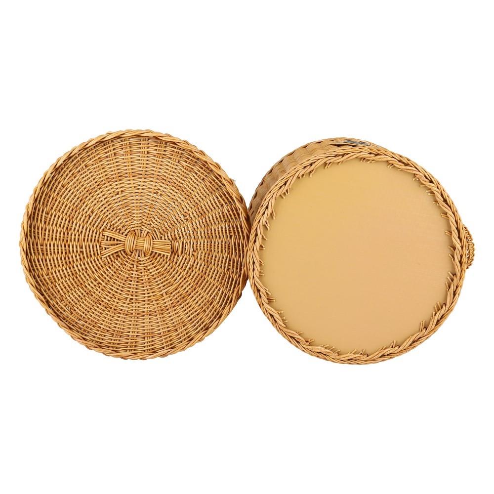 ตะกร้ากลมมีฝา MONARCH 29x29x28 ซม. สีน้ำตาล