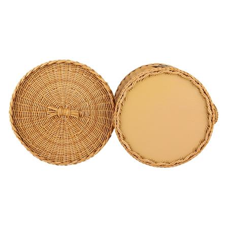 ตะกร้ากลมมีฝา MONARCH 29x29x28 ซม. สีน้ำตาล_2