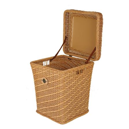 ตะกร้าผ้าเหลี่ยมมีฝาMONARCH36 ซม. ธรรมชาติ_1