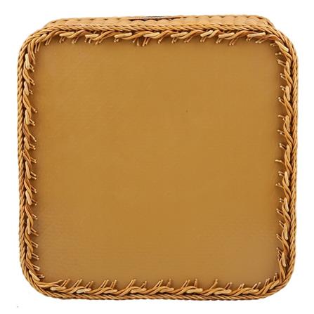 ตะกร้าผ้าเหลี่ยมมีฝาMONARCH36 ซม. ธรรมชาติ_2