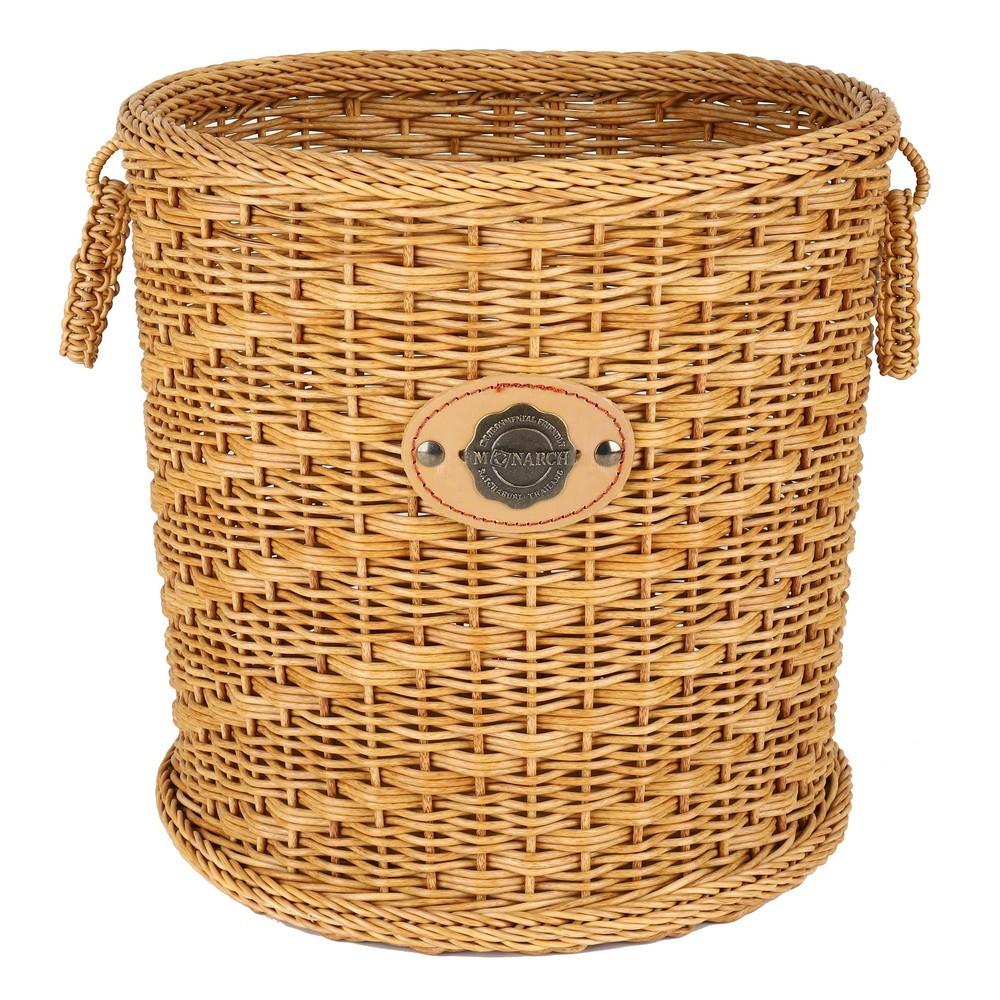 ตะกร้าทรง D มีหู MONARCH 27x25x26 ซม. สีน้ำตาล