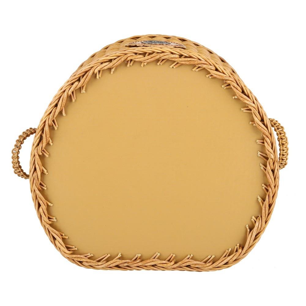 ตะกร้าทรง D มีหู MONARCH 27x25x26 ซม. สีน้ำตาล