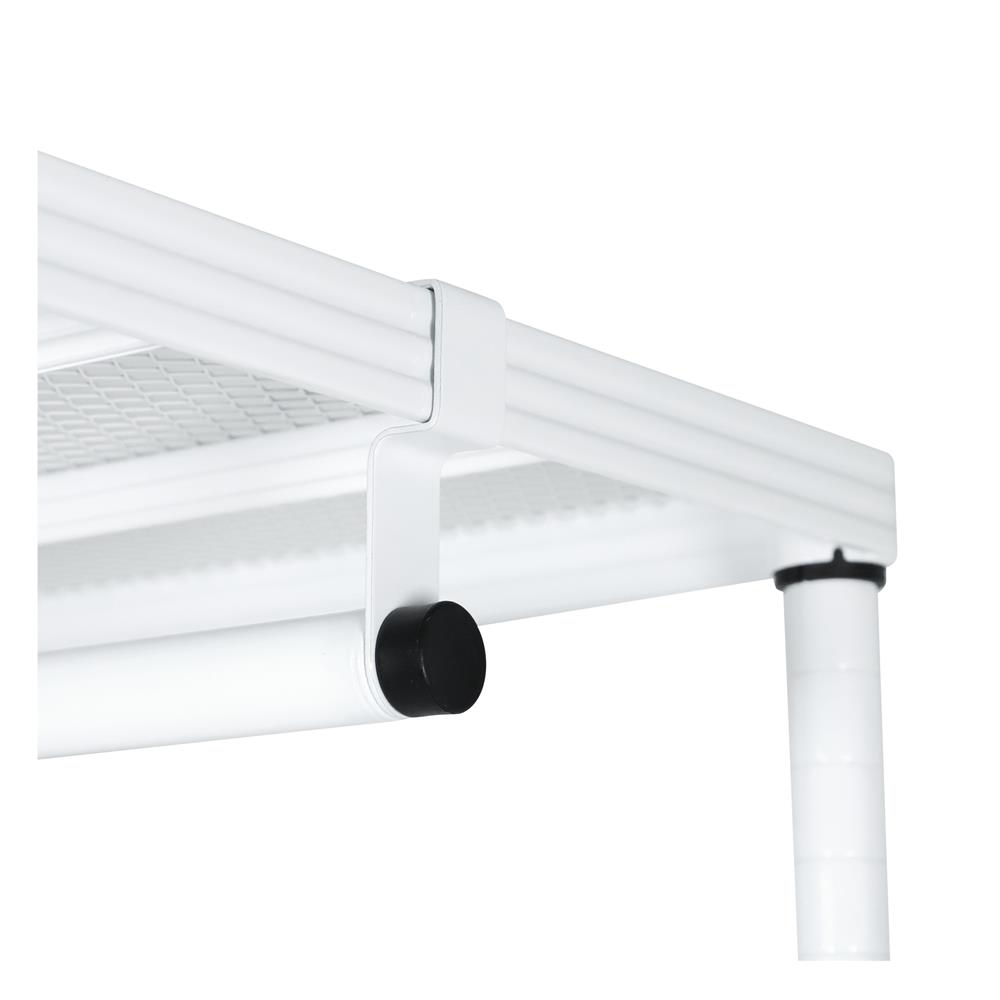 ตู้เสื้อผ้าราวแขวนชั้นวาง+ตะแกรง PLIM สีขาว