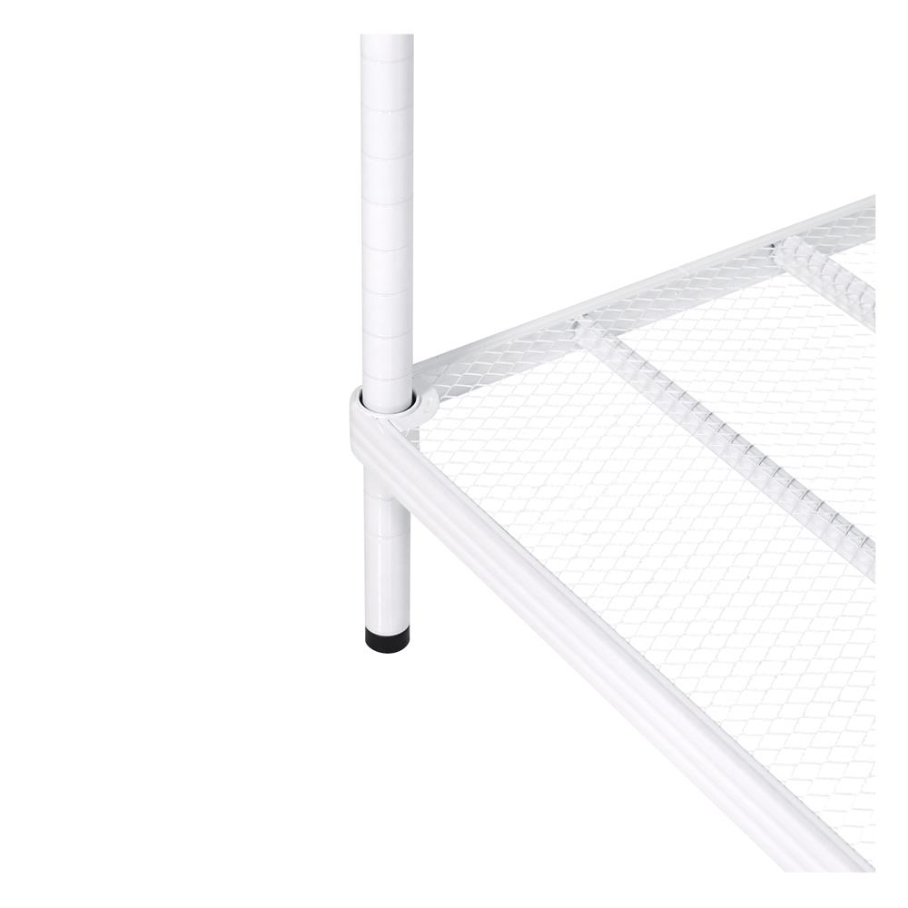 ตู้เสื้อผ้าราวแขวนชั้นวาง+ตะแกรง PLIM สีขาว