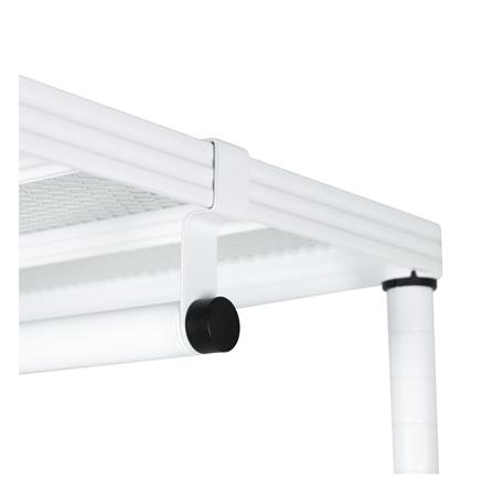 ตู้เสื้อผ้าราวแขวนชั้นวาง+ตะแกรง PLIM สีขาว_4