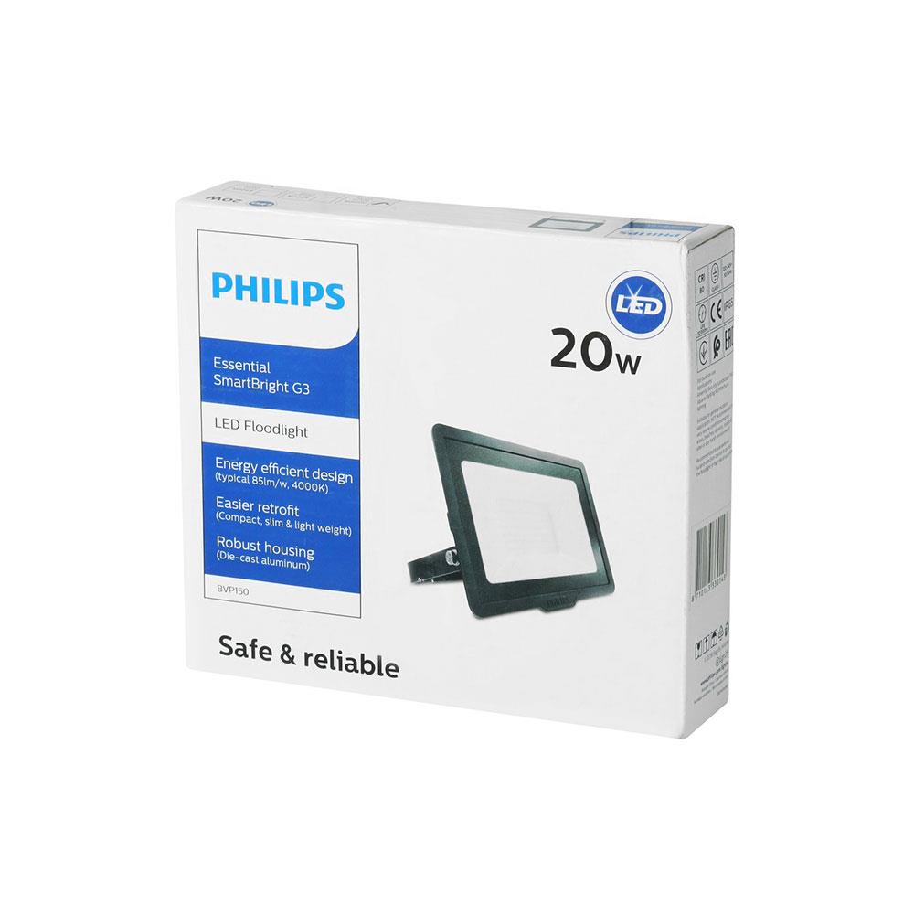 สปอตไลท์ภายนอก LED PHILIPS BVP150 20 วัตต์ WARMWHITE สีดำ