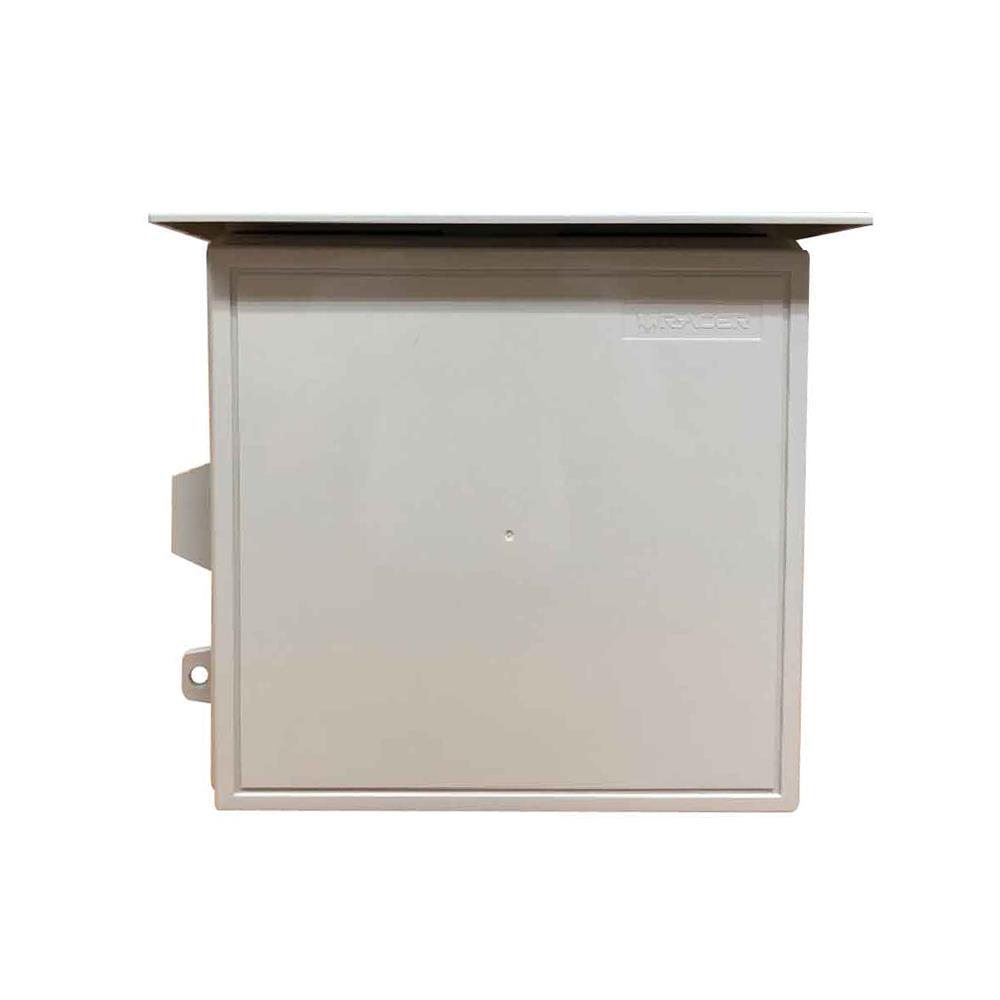 ตู้กันน้ำมีหลังคา ฝาทึบ RACER EER02 12x13 นิ้ว สีเทา