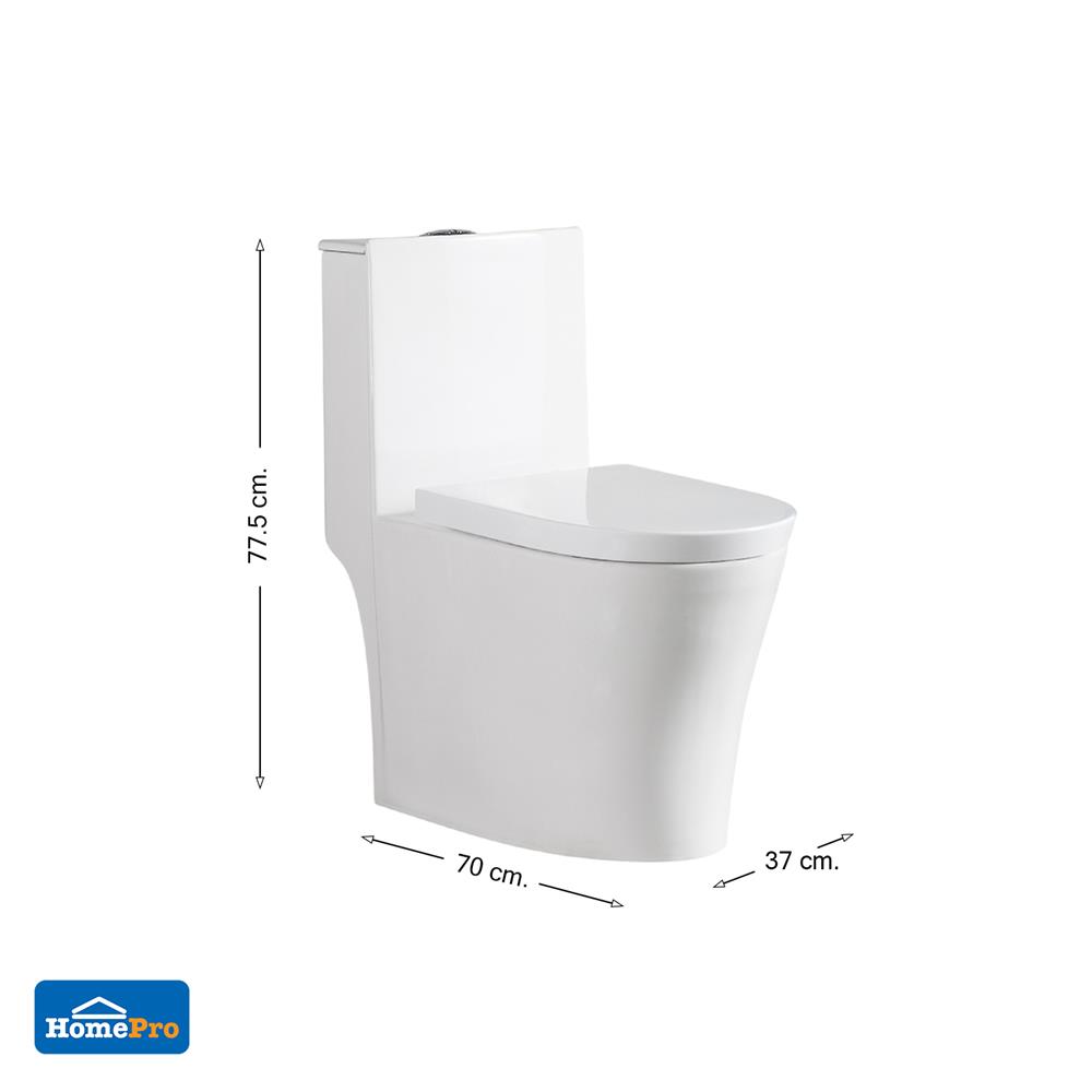 สุขภัณฑ์ 1 ชิ้น MOYA SN-T005 3/4.8L สีขาว