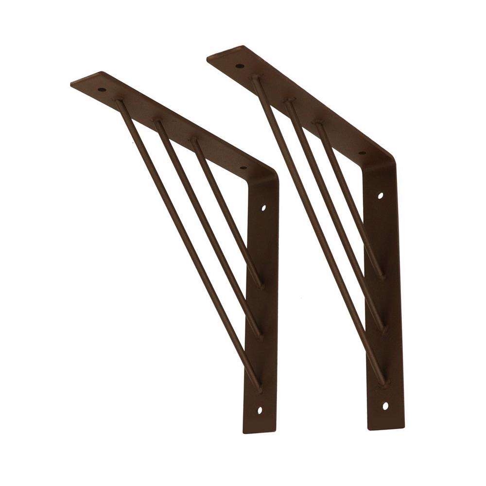 แขนรับชั้นเหล็ก STACKO TRIPLE LINE 18x18 ซม. สีน้ำตาล