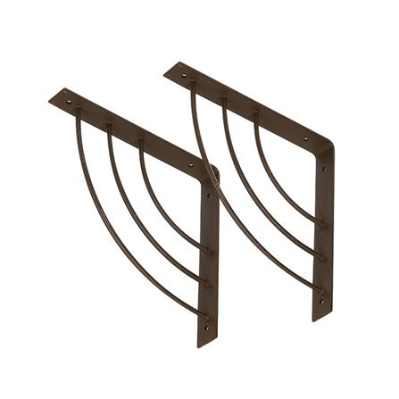 แขนรับชั้นเหล็ก STACKO TRIPLE ARC 18x18 ซม. สีน้ำต...