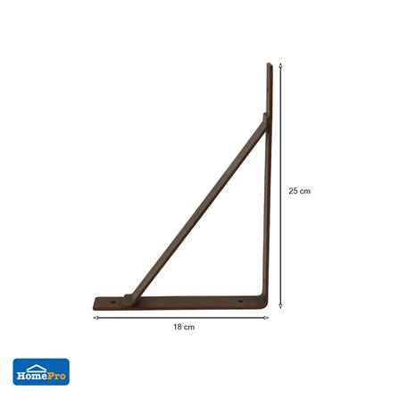 แขนรับชั้นเหล็ก STACKO BASIC L 25x18 ซม. สีน้ำตาล_5