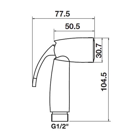 สายฉีดชำระครบชุด HAFELE 485.95.046 สีขาว_2