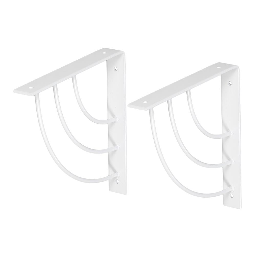 แขนรับชั้นเหล็ก STACKO TRIPLE ARC 18x18 ซม. สีขาว