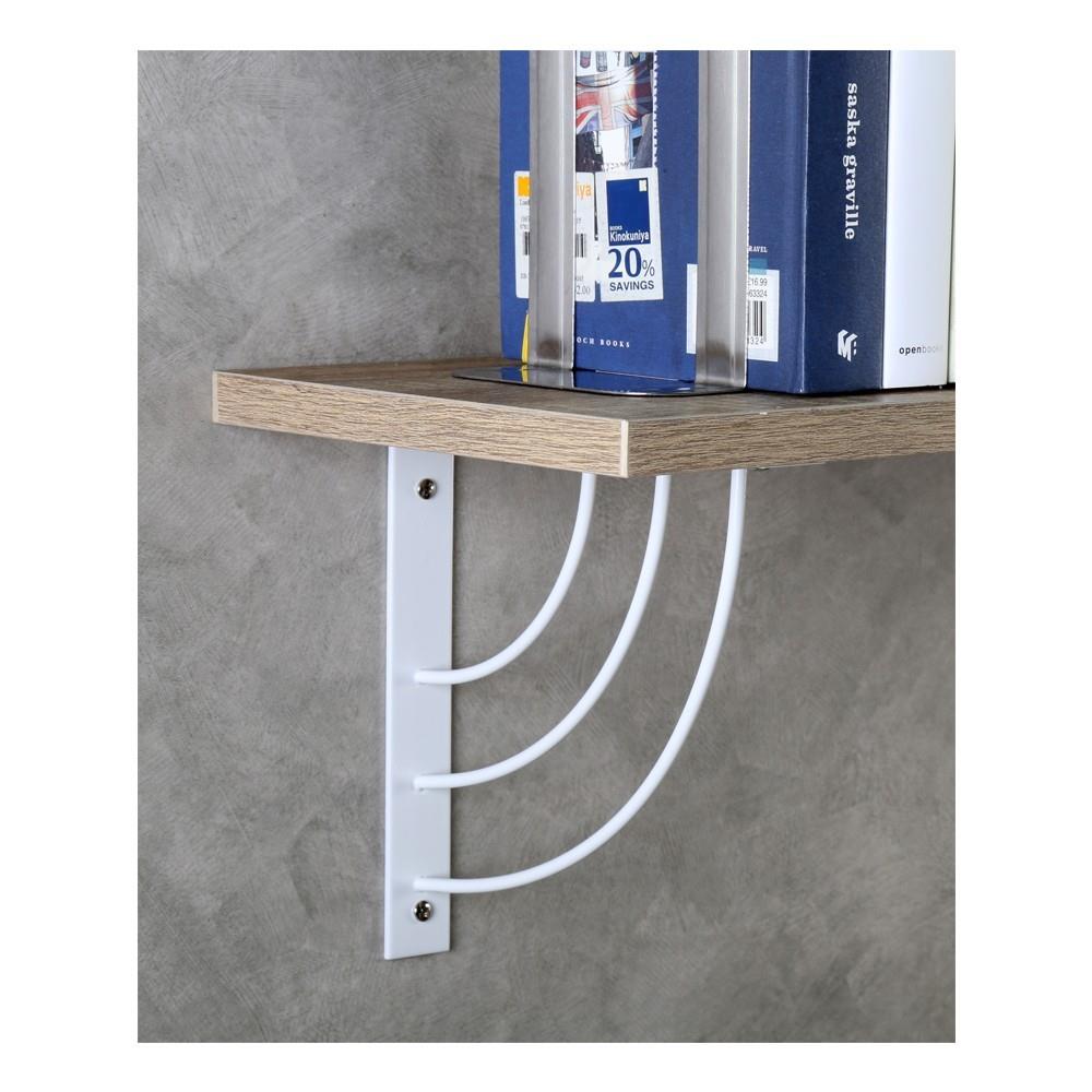 แขนรับชั้นเหล็ก STACKO TRIPLE ARC 18x18 ซม. สีขาว