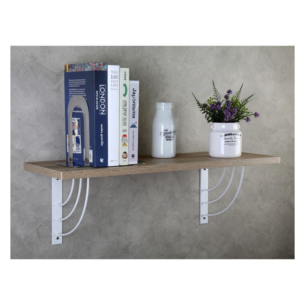 แขนรับชั้นเหล็ก STACKO TRIPLE LINE 18x18 ซม. สีขาว