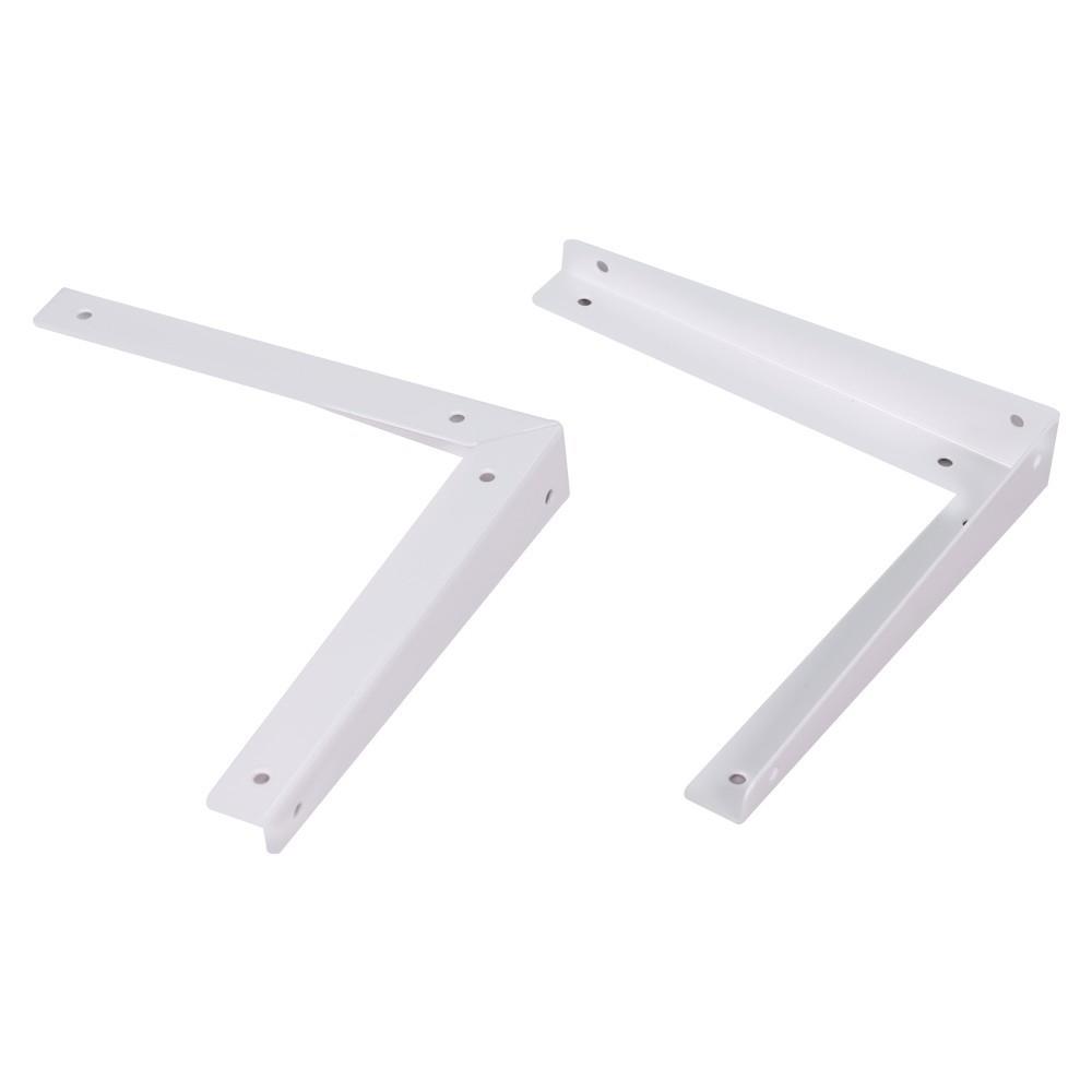 แขนรับชั้นเหล็ก STACKO FLAT 18x3 ซม. สีขาว