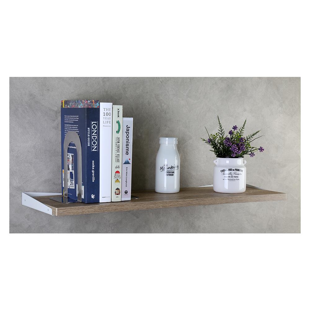 แขนรับชั้นเหล็ก STACKO FLAT 18x3 ซม. สีขาว