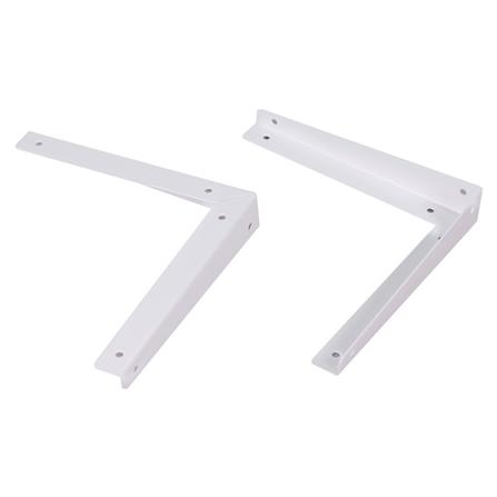 แขนรับชั้นเหล็ก STACKO FLAT 18x3 ซม. สีขาว_0