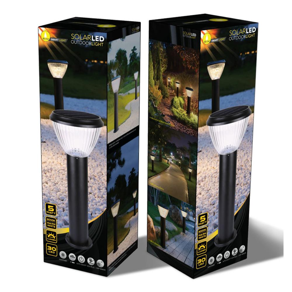 ไฟทางเดิน SOLAR RIN 216303009 5 วัตต์ สีดำ