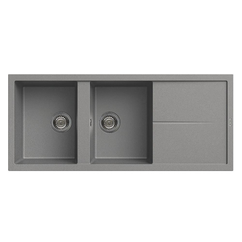 ซิงค์ฝัง 2หลุม 1ที่พัก METRIX NES21CE แกรนิต สีปูนเปลือย