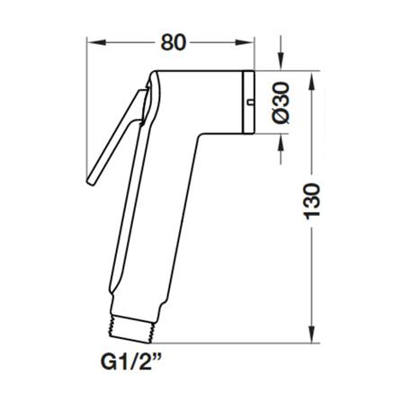 สายฉีดชำระครบชุด HAFELE 485.95.054 สีโครม_2