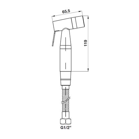 ชุดสายฉีดชำระ HAFELE 485.95.057 สีโครม_2