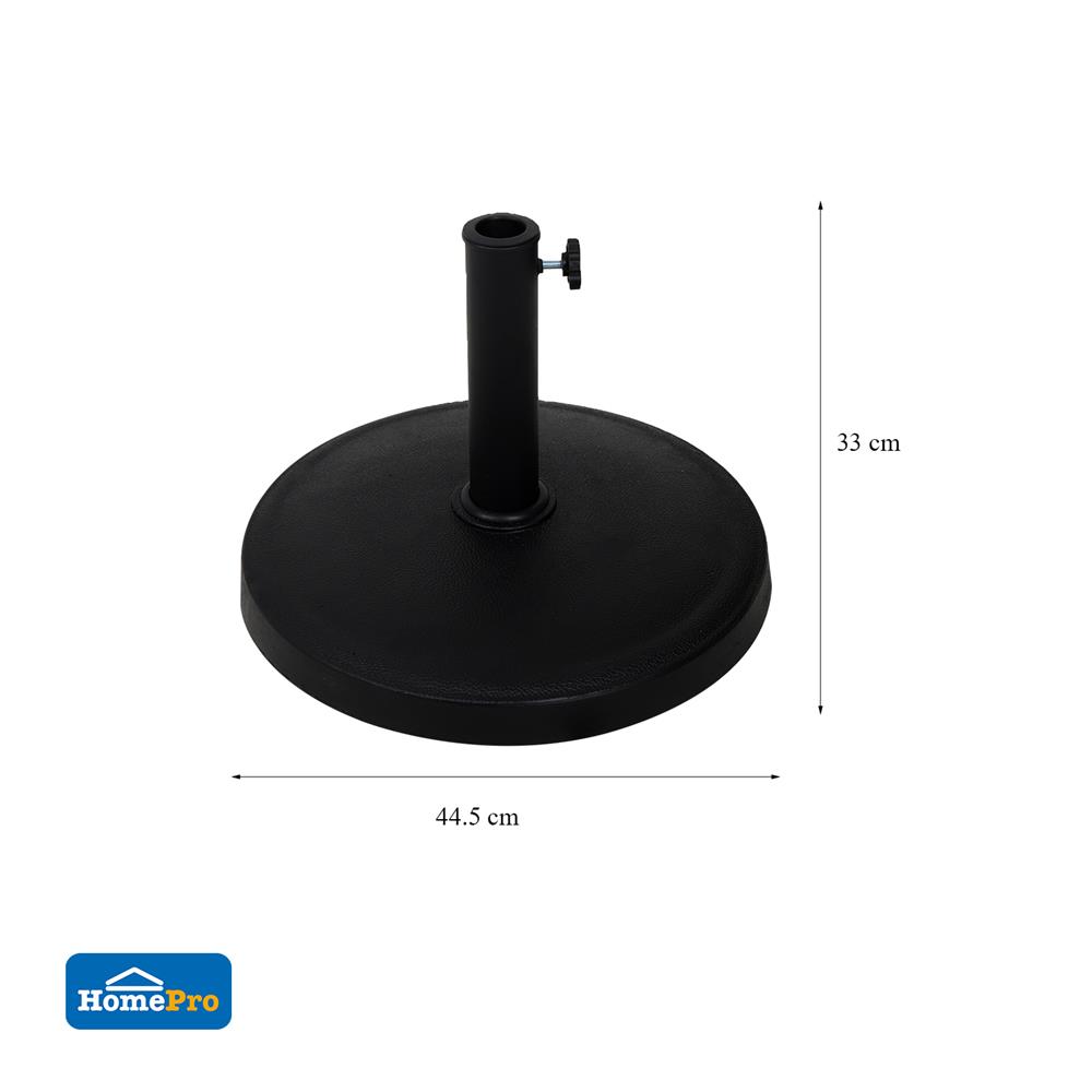 แท่นขาตั้งร่มโพลีเรซิน 12 KG SPRING สีดำ