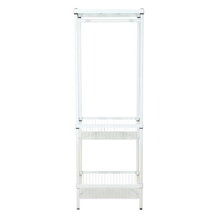ตู้เสื้อผ้าราวแขวน2ตะกร้า PLIM 60 ซม. สีขาว_1