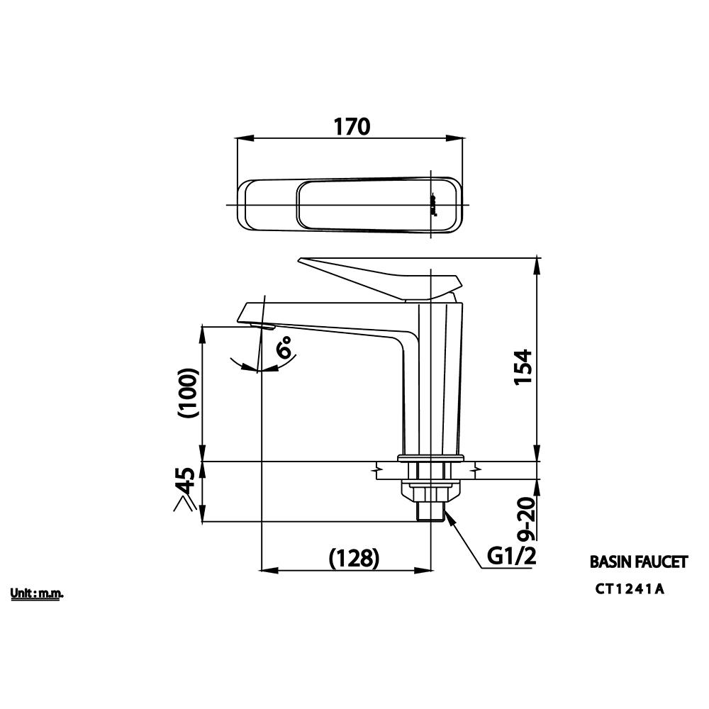 ก๊อกอ่างล้างหน้าเดี่ยว COTTO CT1241A
