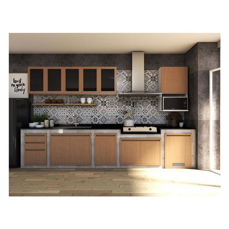 บานซิงค์คู่ STARMARK MATTE 86X8.6X66ซม. ลอฟท์ โอ๊ค_2