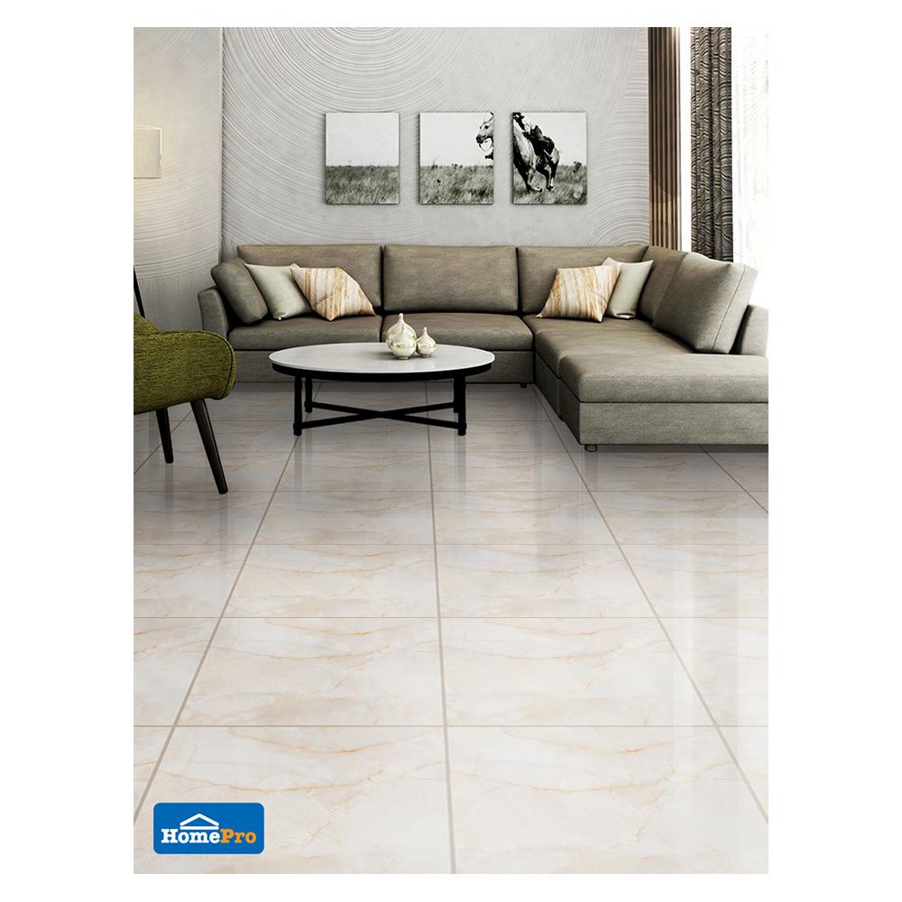 กระเบื้องพื้น 18x18 นิ้ว เอสซ่า เบจ EXC PM