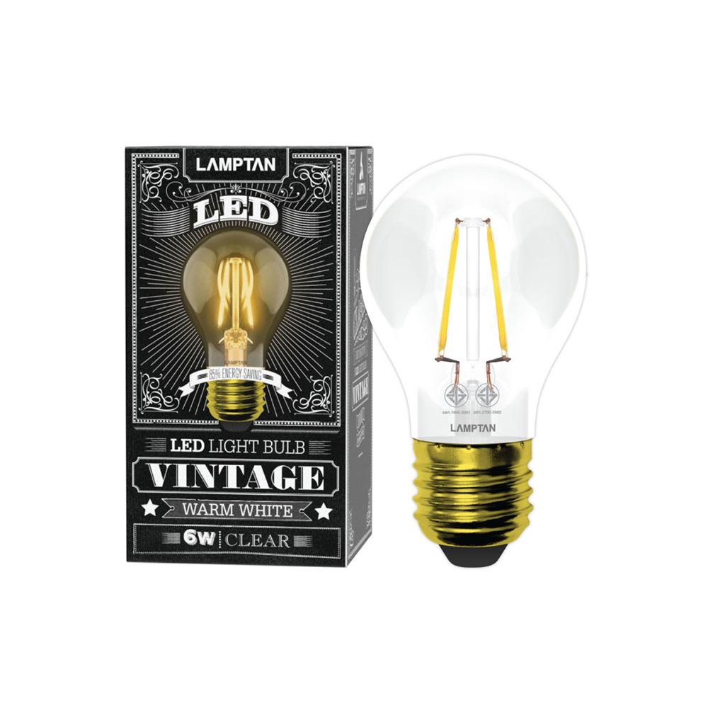หลอด LED LAMPTAN VINTAGE 6 วัตต์ WARM WHITE E27