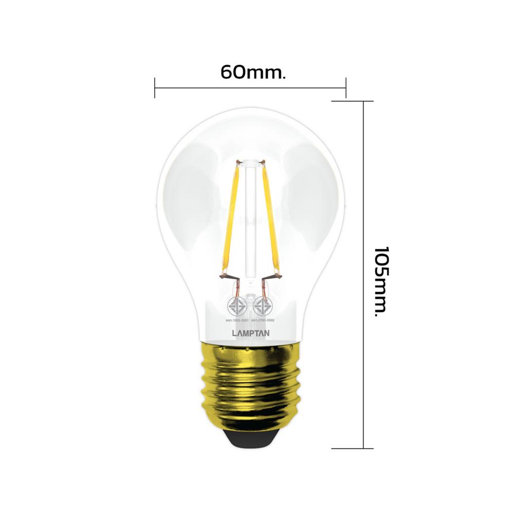 หลอด LED LAMPTAN VINTAGE 6 วัตต์ WARM WHITE E27