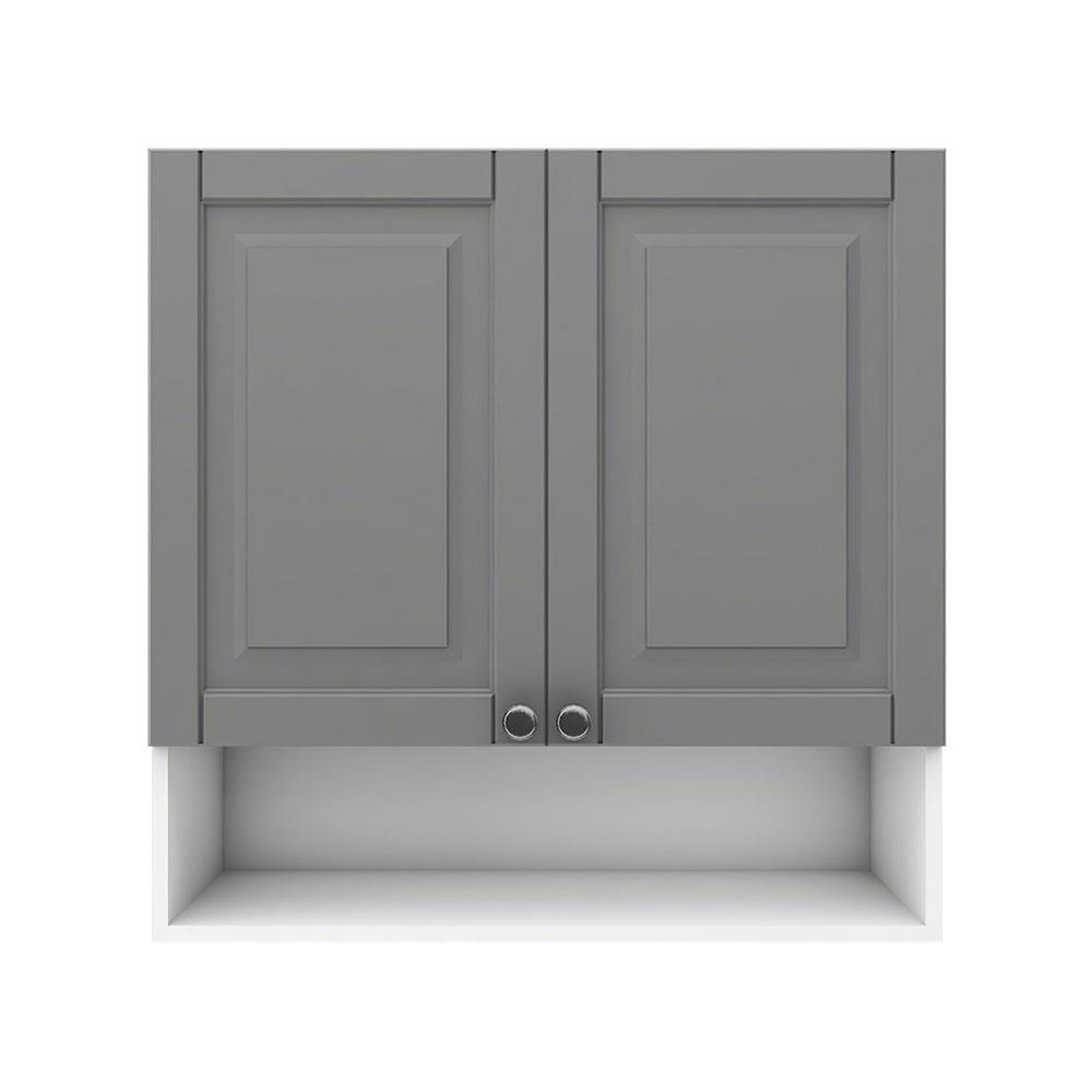 ตู้แขวนพร้อมช่องโล่ง STARMARK ALICE W8080MATG TITANIUM GRAY