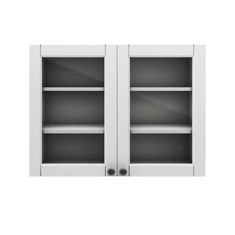 ตู้บานกระจกเปิดคู่ STM ALICE W8060G ขาว